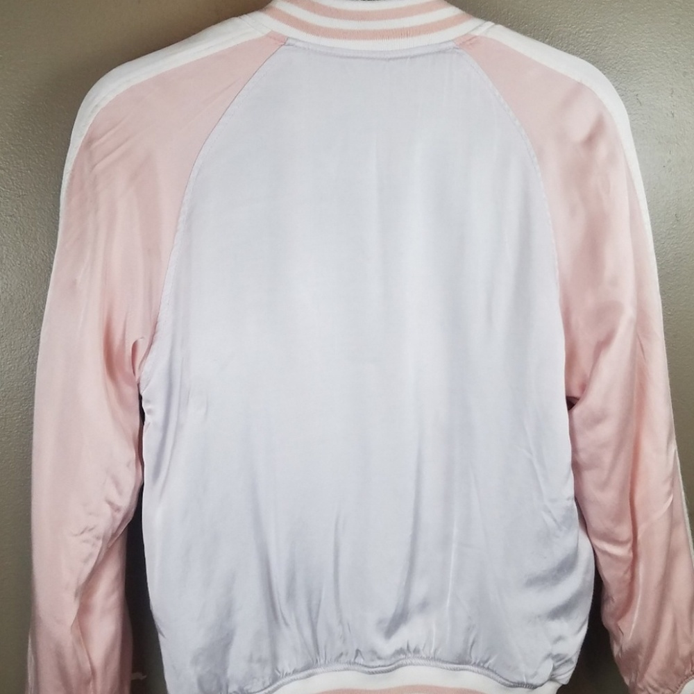 Forever 21 pink & white Y2K bomber jacket- small - Picture 7 of 8